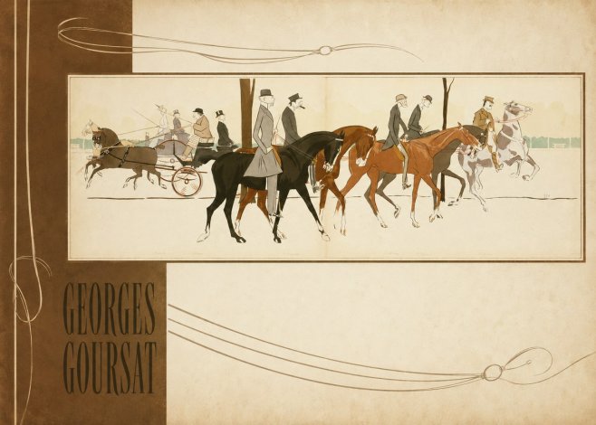 Georges Goursat Equestrian Promenade No2 - Plakát