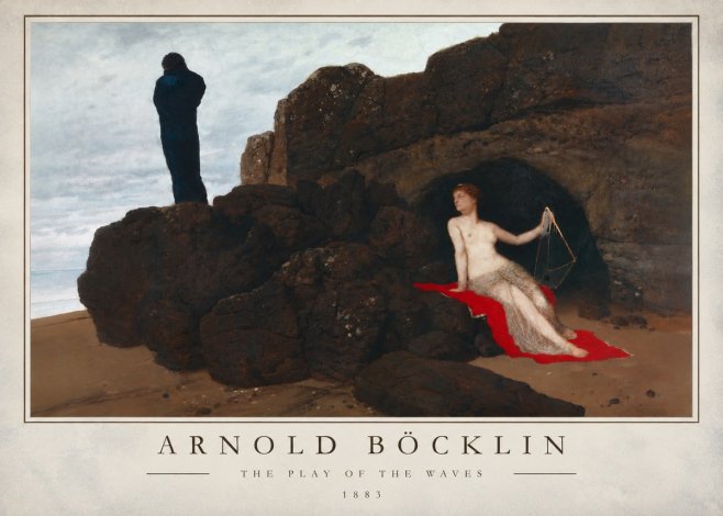 Arnold Böcklin The Play of the Waves No4 - Plakát