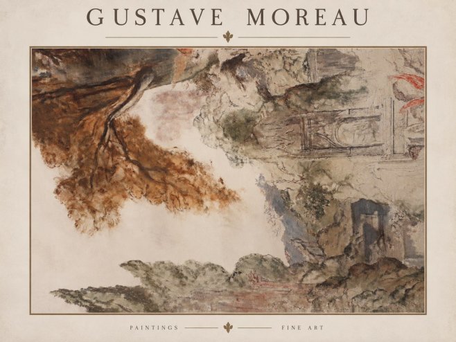 Gustave Moreau Architectural Study No2 - Plakát