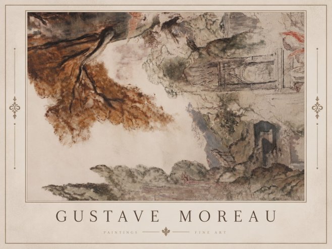 Gustave Moreau Architectural Study No3 - Plakát