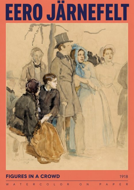 Eero Järnefelt Figures in a Crowd No2 - Plakát
