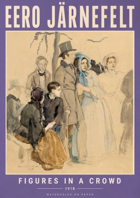Eero Järnefelt Figures in a Crowd No5 - Plakát