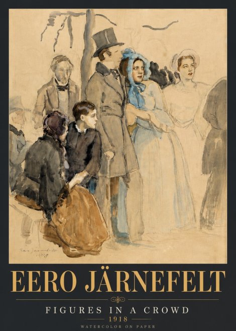 Eero Järnefelt Figures in a Crowd No6 - Plakát
