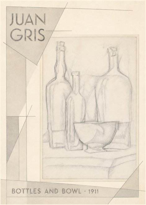 Juan Gris Bottles and Bowl No2 - Plakát