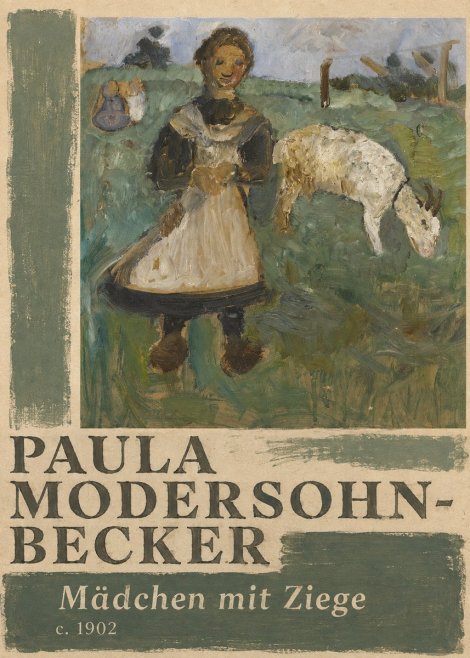Paula Modersohn-Becker Mädchen Mit Ziege No2 - Plakát
