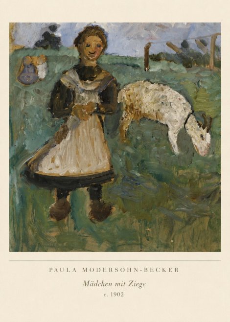 Paula Modersohn-Becker Mädchen Mit Ziege No6 - Plakát