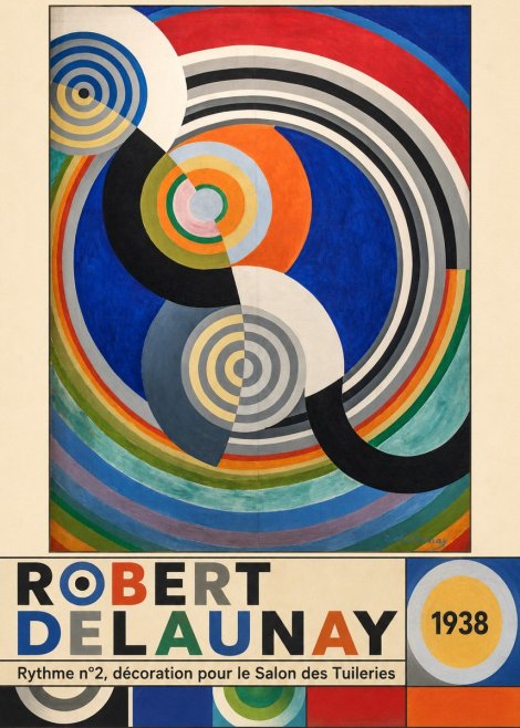 Robert Delaunay Rythme N°2, Décoration Pour Le Salon Des Tuileries No6 - Plakát