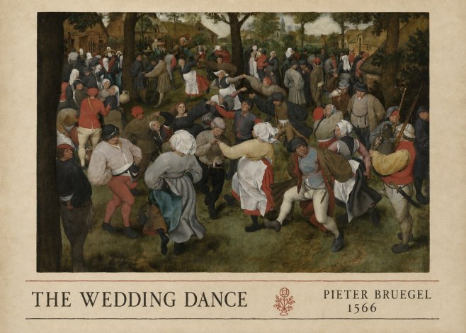 Pieter Bruegel The Wedding Dance I No4 - Plakát