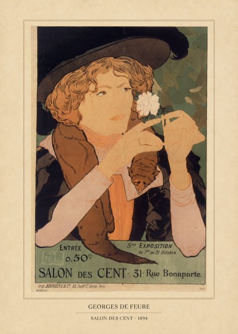 Georges de Feure Salon Des Cent - 1894 No5 - Plakát