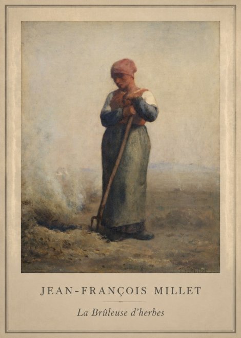 Jean-François Millet La Brûleuse D'herbes No1 - Plakát