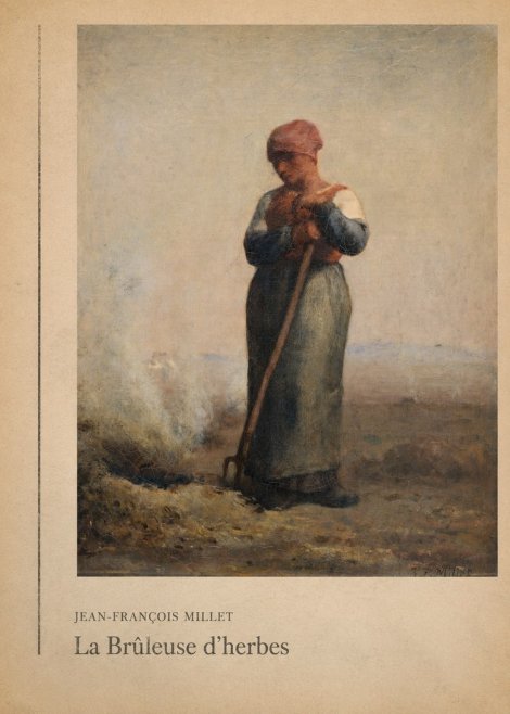 Jean-François Millet La Brûleuse D'herbes No2 - Plakát
