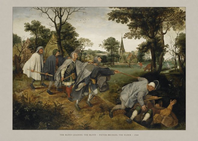 Pieter Bruegel The Blind Leading the Blind I No5 - Plakát