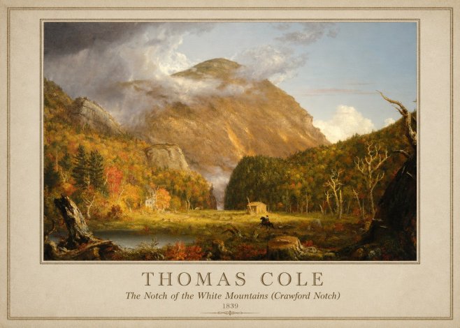 Thomas Cole The Notch of the White Mountains (Crawford Notch) No3 - Plakát