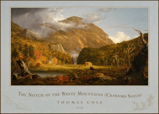 Thomas Cole The Notch of the White Mountains (Crawford Notch) No6 - Plakát