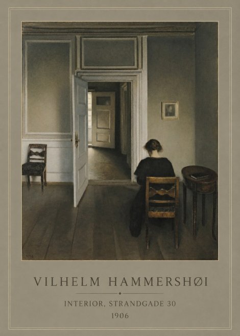 Vilhelm Hammershøi Interior, Strandgade 30 II No1 - Plakát