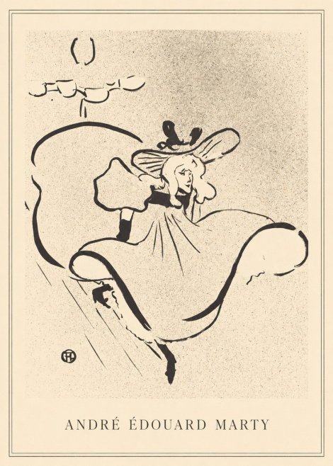 André Édouard Marty Elegant Woman with Hat No2 - Plakát