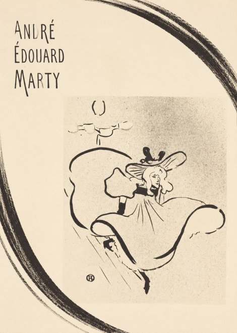 André Édouard Marty Elegant Woman with Hat No5 - Plakát