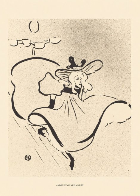 André Édouard Marty Elegant Woman with Hat No6 - Plakát