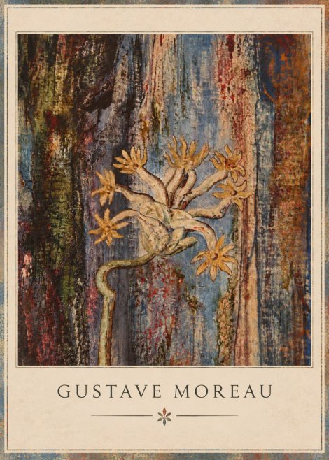 Gustave Moreau Fleur Mystérieuse No3 - Plakát