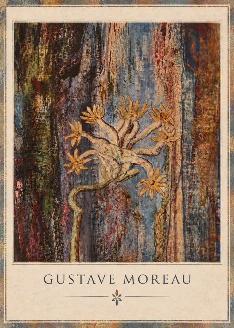 Gustave Moreau Fleur Mystérieuse No4 - Plakát