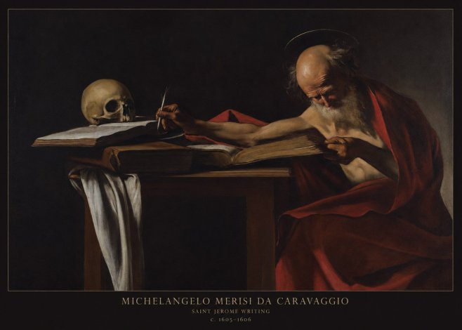 Michelangelo Merisi da Caravaggio Saint Jerome Writing I No6 - Plakát