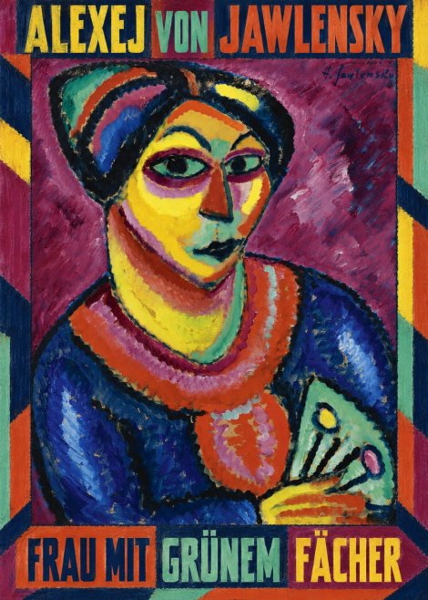 Alexej von Jawlensky Frau Mit Grünem Fächer No1 - Plakát