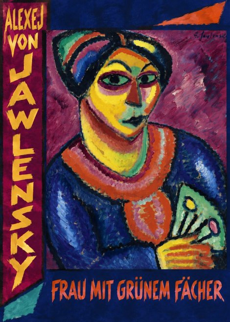 Alexej von Jawlensky Frau Mit Grünem Fächer No3 - Plakát