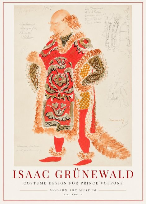 Isaac Grünewald Costume Design for a Theatre Production No2 - Plakát