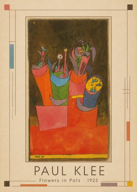 Paul Klee Flowers in Pots No6 - Plakát