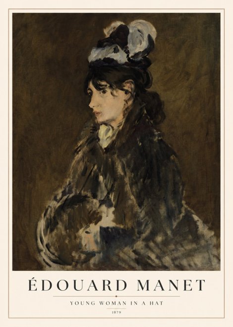 Édouard Manet Young Woman in a Hat I No1 - Plakát