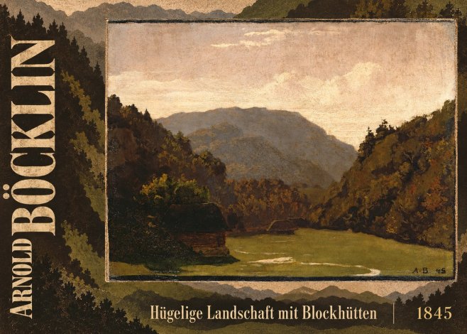 Arnold Böcklin Hügelige Landschaft Mit Blockhütten No5 - Plakát