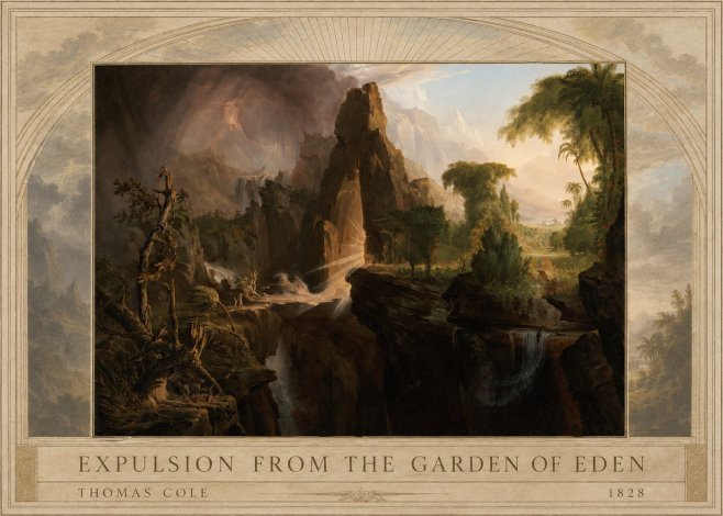 Thomas Cole Expulsion from the Garden of Eden II No3 - Plakát