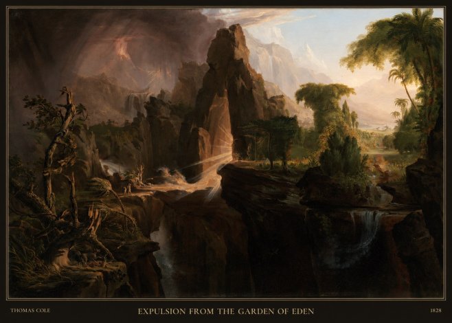 Thomas Cole Expulsion from the Garden of Eden II No5 - Plakát