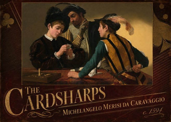 Michelangelo Merisi da Caravaggio The Cardsharps III No4 - Plakát