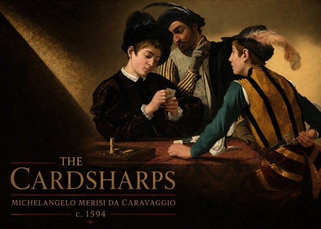 Michelangelo Merisi da Caravaggio The Cardsharps III No6 - Plakát