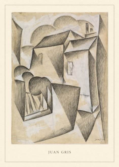 Juan Gris Houses in Paris No3 - Plakát