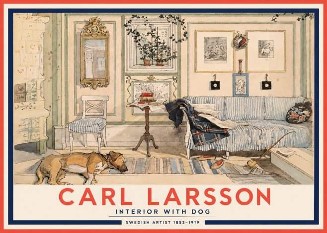 Carl Larsson Interior with Dog No3 - Plakát
