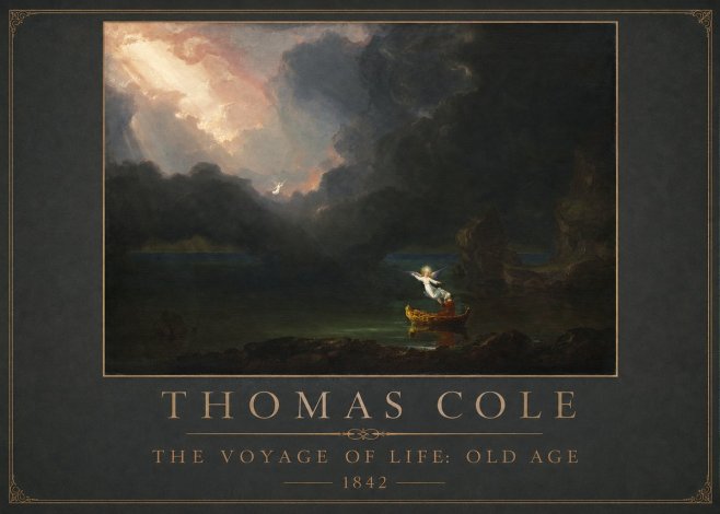 Thomas Cole The Voyage of Life: Old Age III No1 - Plakát