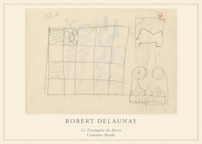 Robert Delaunay Le Triomphe De Paris - Costume Study No4 - Plakát
