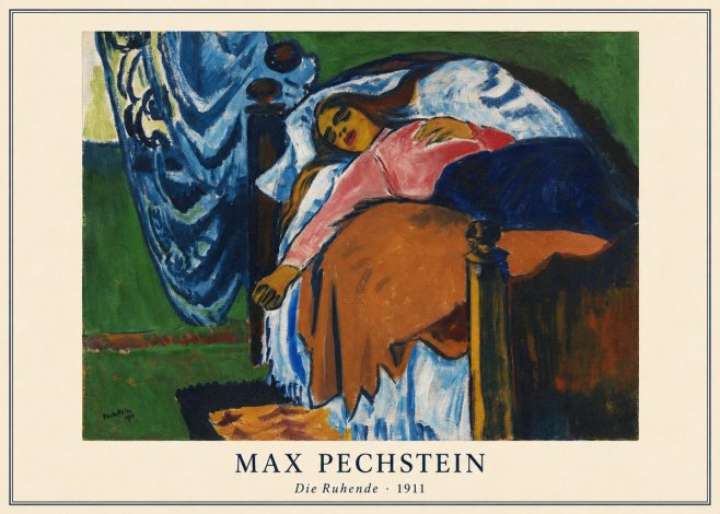 Max Pechstein Die Ruhende No4 - Plakát