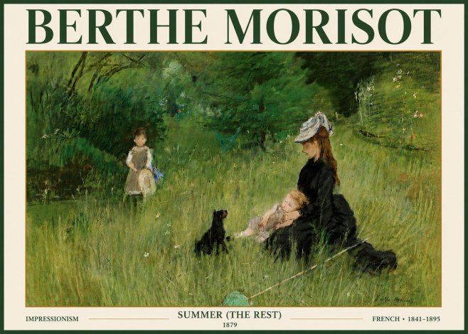Berthe Morisot Summer (the Rest) No5 - Plakát