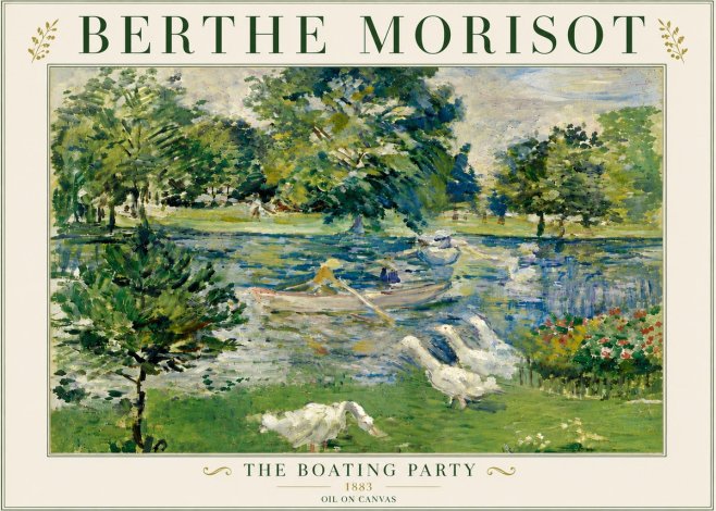 Berthe Morisot The Boating Party No6 - Plakát