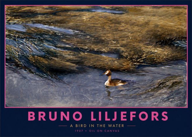 Bruno Liljefors A Bird in the Water No2 - Plakát