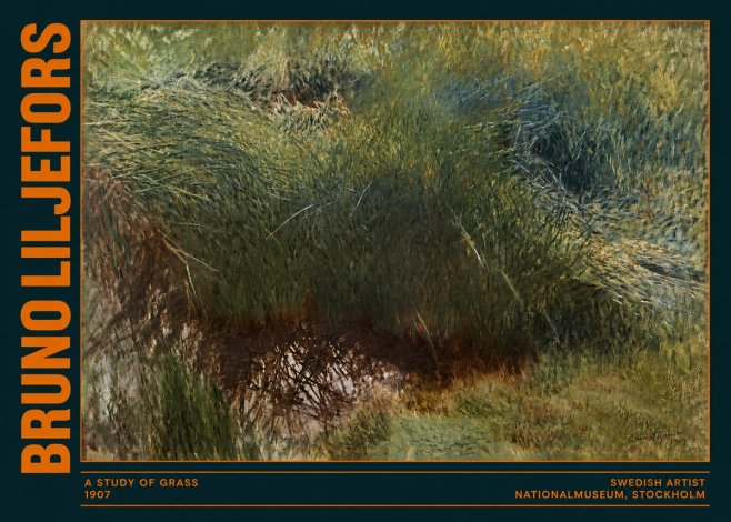 Bruno Liljefors A Study of Grass No2 - Plakát