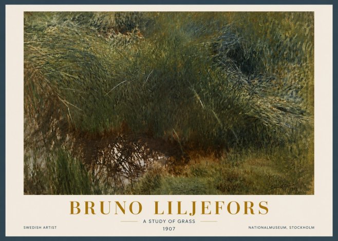Bruno Liljefors A Study of Grass No5 - Plakát