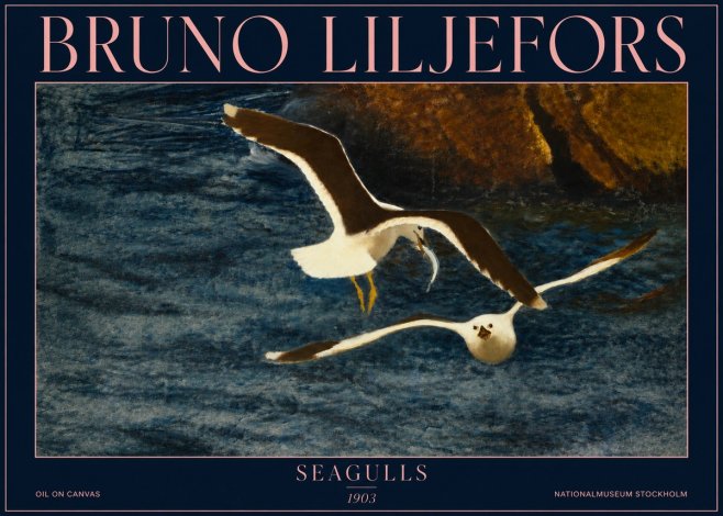 Bruno Liljefors Seagulls No3 - Plakát