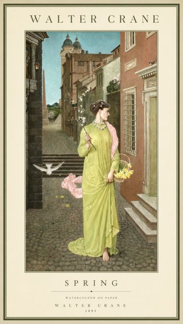 Walter Crane Spring No1 - Plakát