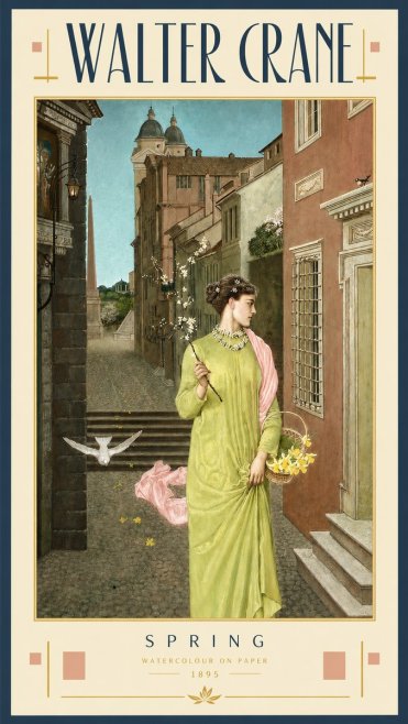 Walter Crane Spring No3 - Plakát