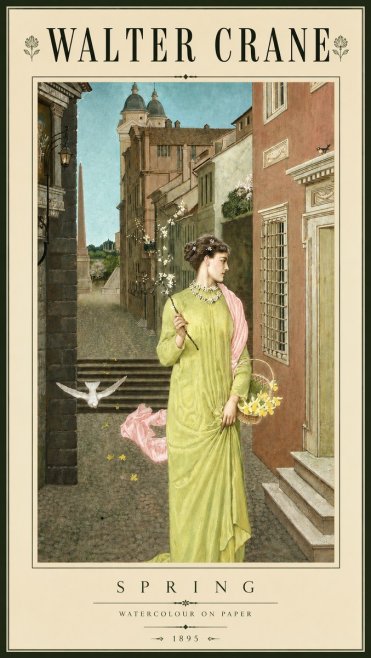 Walter Crane Spring No4 - Plakát