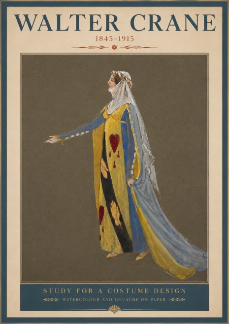 Walter Crane Study for a Costume Design No2 - Plakát